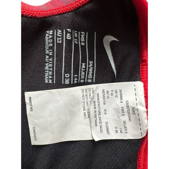 Nike Swimming Swim Suit Bathing Top Tankini NWT Womens Sz 8 Multicolor Abstract - Picture 5 of 8